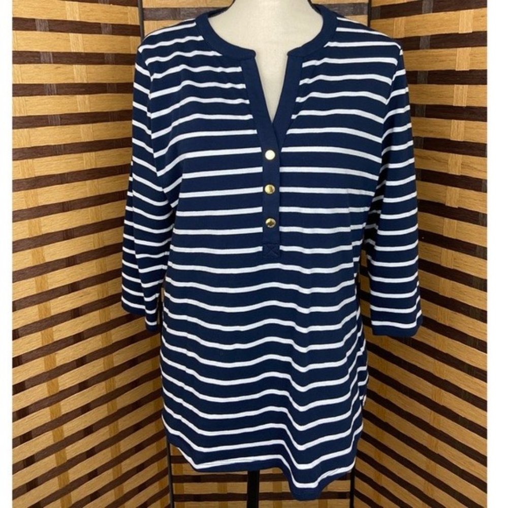 Michael Kor's Striped Long Sleeve Shirt